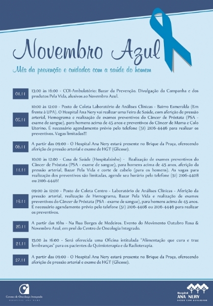 Novembro Azul: Hospital Ana Nery vai disponibilizar exames preventivos