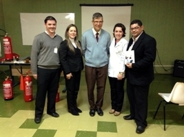 Pastl e representantes da CIPA do Hospital Ana Nery